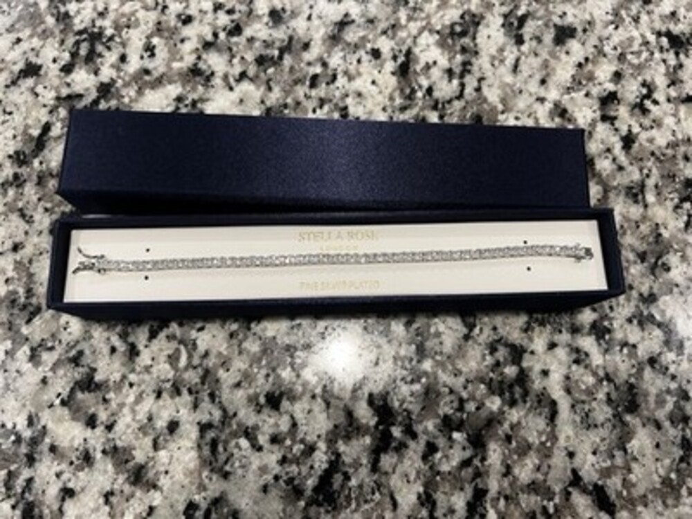Stella Rose Fine Silver Plated CZ Tennis Bracelet